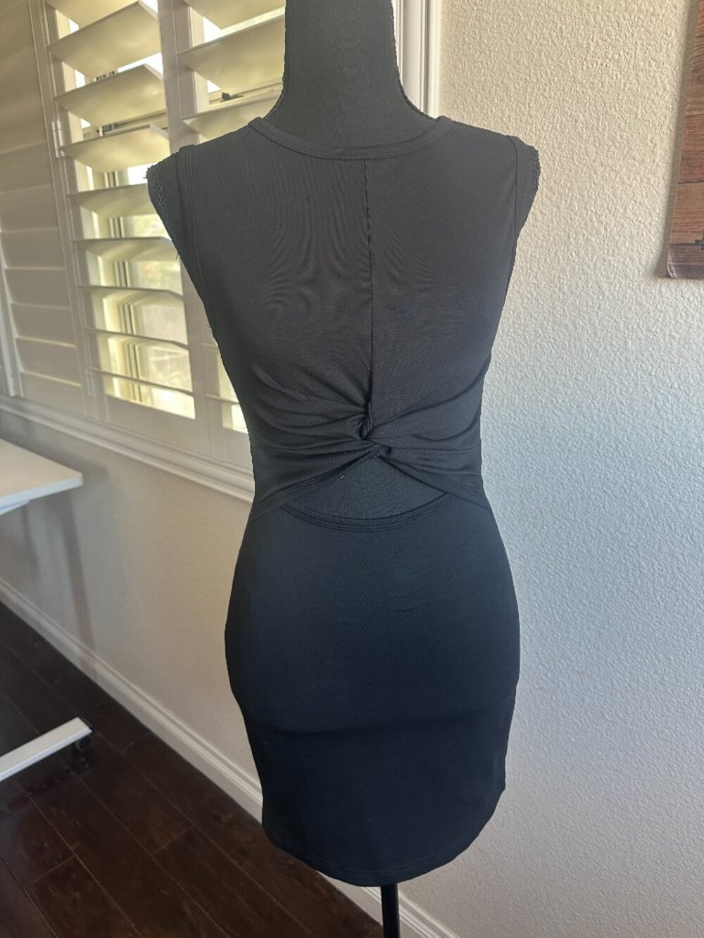 Superdown Black Twist-Front Cutout Dress